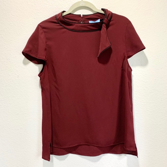 CeCe Tops - 🌱 Cece Women's Tie Bow Neck Blouse Dark